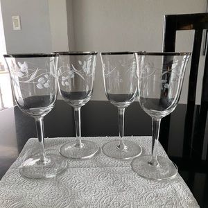 Libbey “Windswept”  crystal glasses